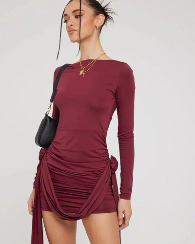Raquel | Vestido Mini Granate